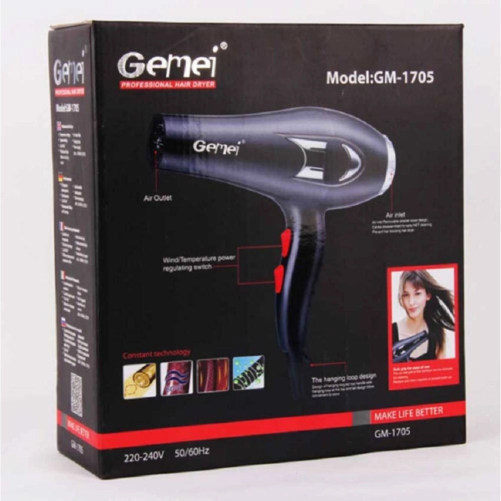 Trade Shop - Asciugacapelli Professionale 1800 Watt 220v Per Salone Parrucchiere Gm-1705 -