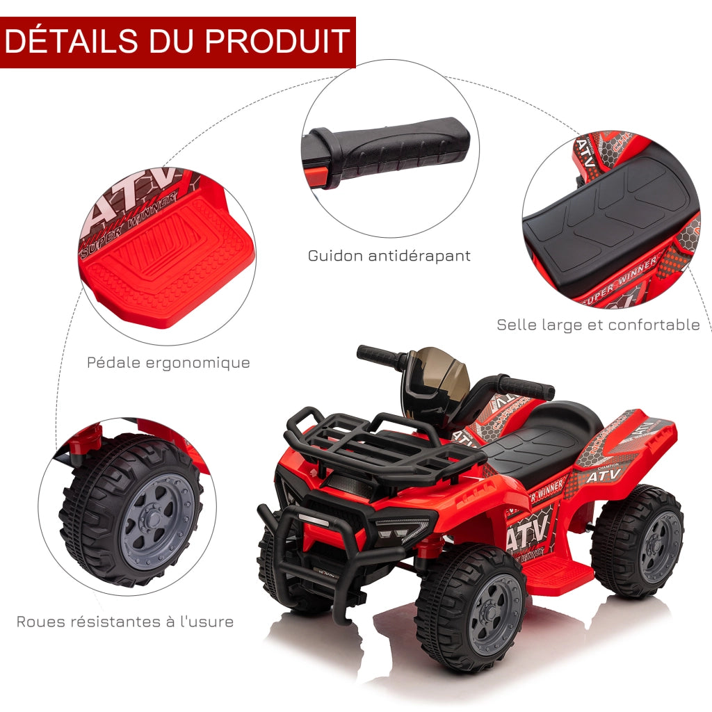 Quad elettrico per bambini ¨C zephmum ¨C rosso