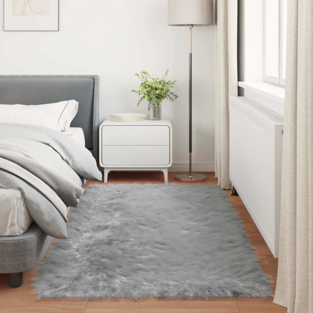 Tappeto in finta TAFALLA | Tappeto del soggiorno Grigio 80 x 200 cm Poliestere
