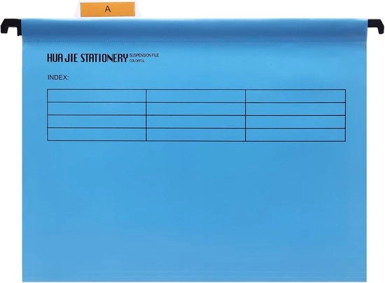 Mappette per archiviazione A4 - 12 pezzi - Blu - Plastica