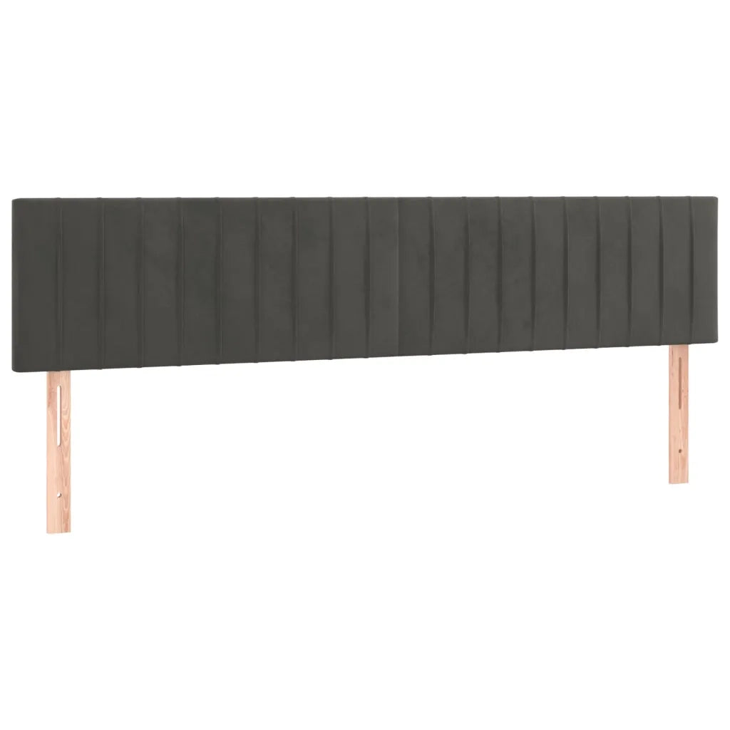 Letto a Molle con Materasso e LED Grigio Scuro 200x200 cm