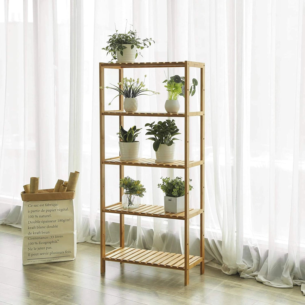 Valora BAMBOO SHELF Scaffale in bambù naturale con 5 ripiani