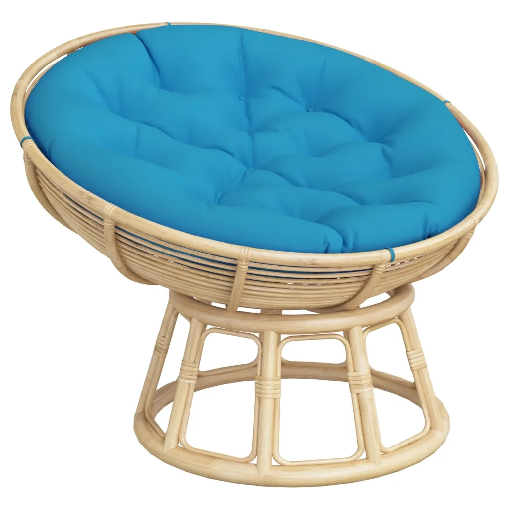 Cuscino Rotondo Blu Chiaro ? 100x11 cm in Tessuto Oxford