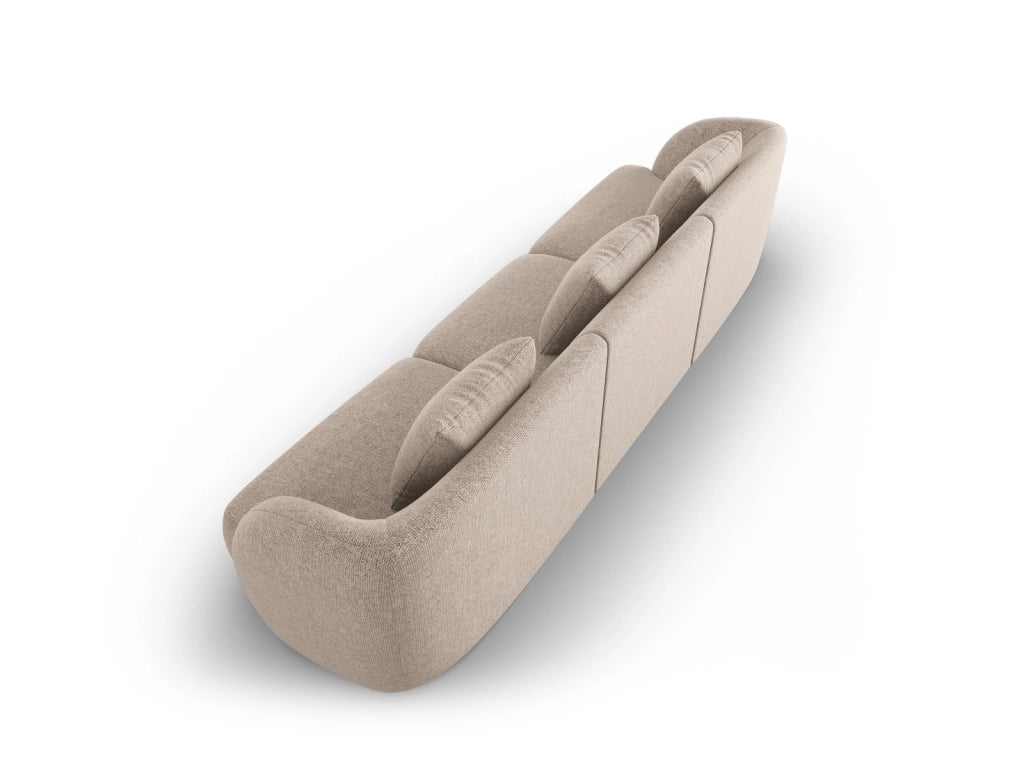 Cosmopolitan Design - Divano "Tulum" 3 posti in ciniglia beige 