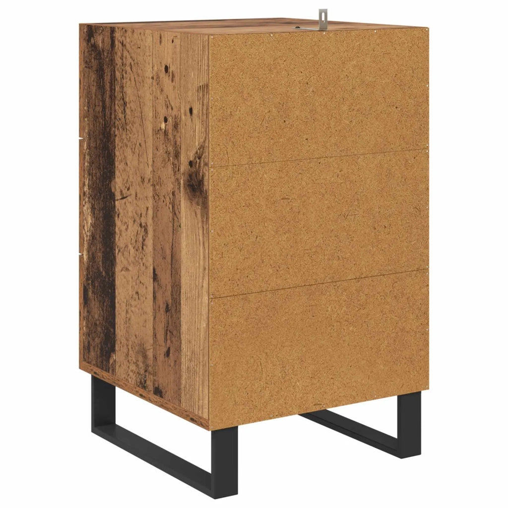 Armadio da Notte con cassetto Legno vecchio 40 x 40 x 66 cm 882143