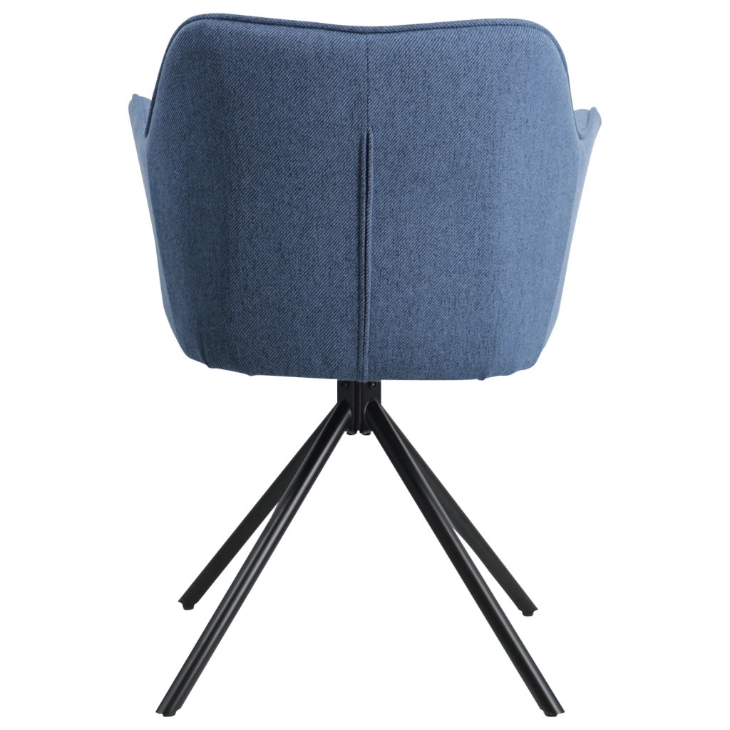 Set di 2 sedie in tessuto blu DANNA