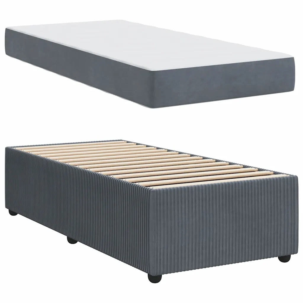 Struttura del letto-Giroletto Grigio scuro 90 x 200 cm Tessuto 873384