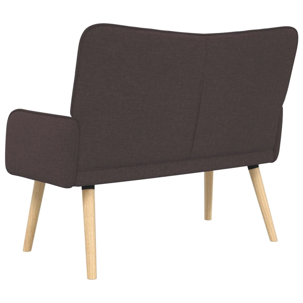 Sofa a Due Posti Marrone Scuro 115 x 61 x 87 cm Tessuto 42028895