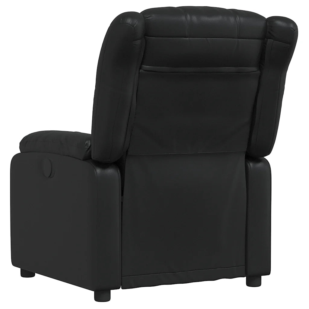 Poltrona Massaggiante | Sedia Relax Reclinabile Nera in Similpelle