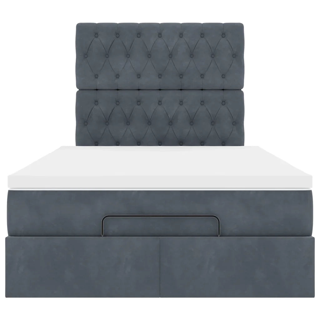 Struttura Letto Pouf con Materassi 120x200 cm Velluto 3314385