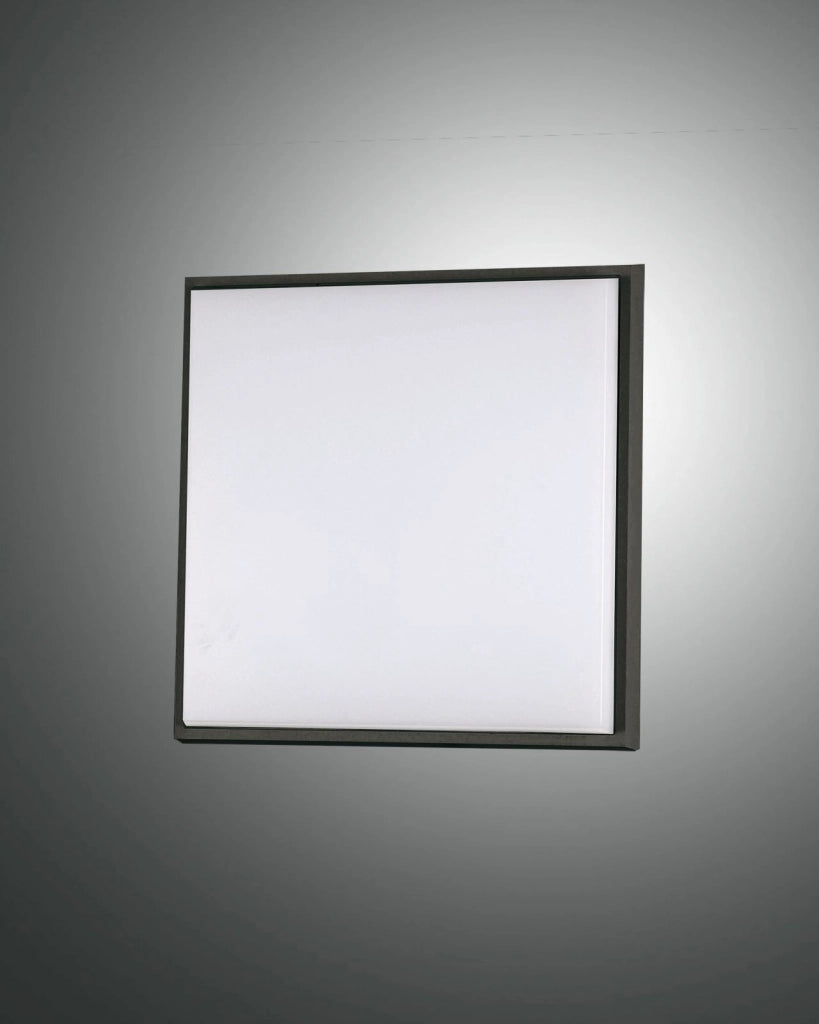 DESDY PLAFONIERA LED NERA L.18X18CM 10W 3000K 1050LM IN ALLUMINIO IP54