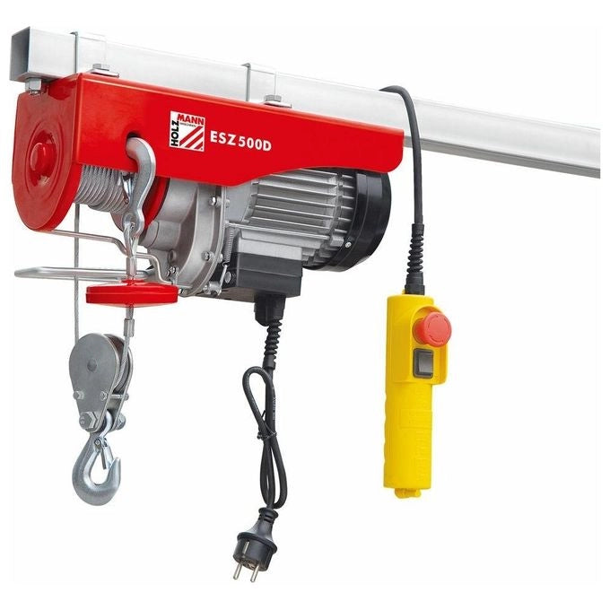 HOLZMAN ESZ500D_230V Paranco elettrico 900 W 230 V Carico max 500 kg colore Nero