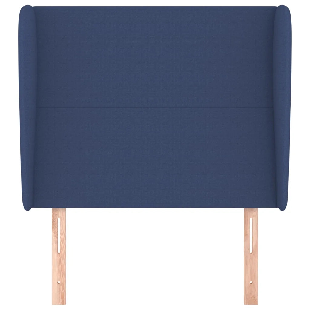 Testiera | Testata ad Orecchio Blu 93x23x118/128 cm in Tessuto