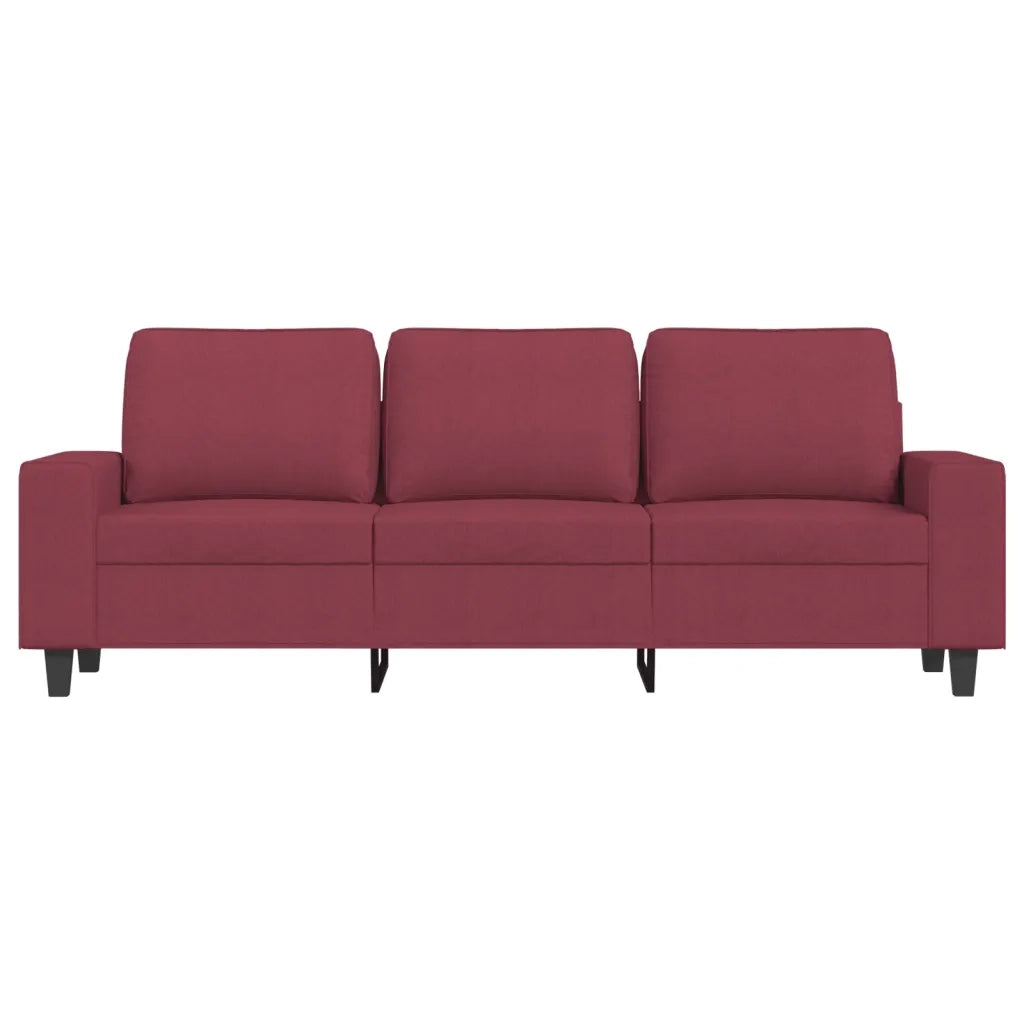 Divano a 3 Posti-Sofa 3 Posti Rosso Vino 180 cm in Tessuto 281220