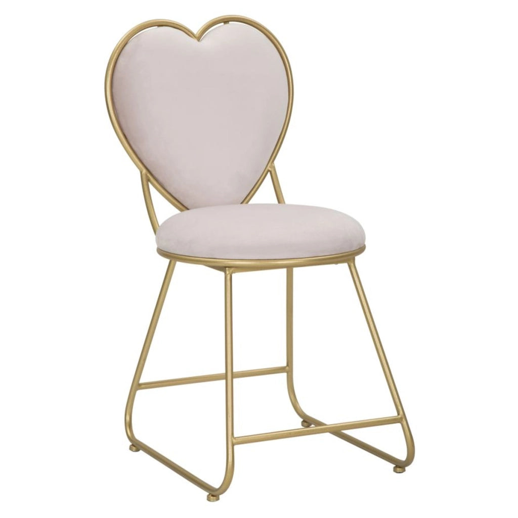 Sedia Cuore 14, Rosa, Metallo, 37x47x80 cm