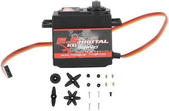 Motore servo 6,5 kg di carico - Alta torsione - Motore servo RC - Adatto per Racing/Robot - Frazioni in acciaio - Progettazione compatta 40x20x44,5mm - Motore servo