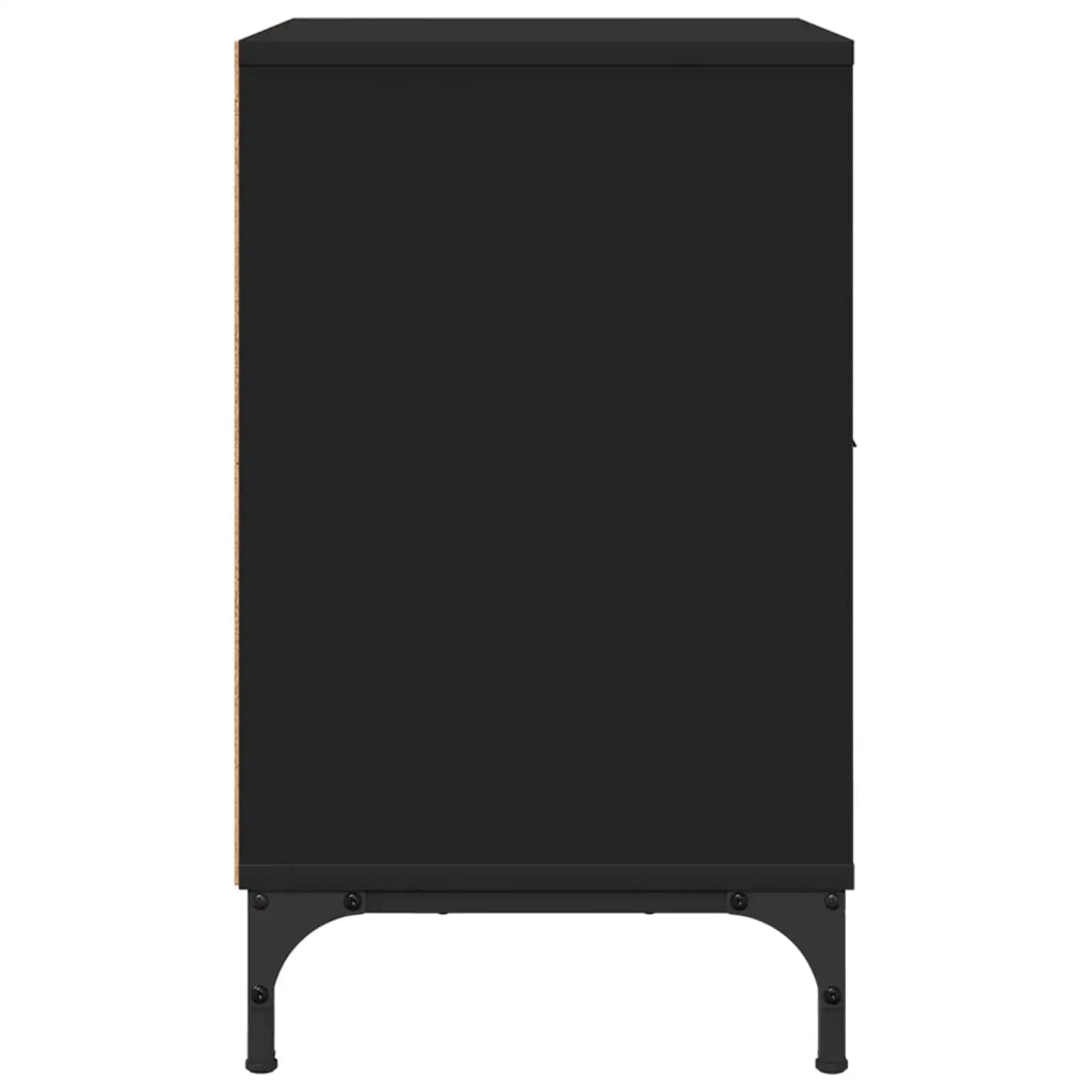 Armadio da Notte 2 pcs Nero 49 x 36 x 61 cm Legno multistrato 883477