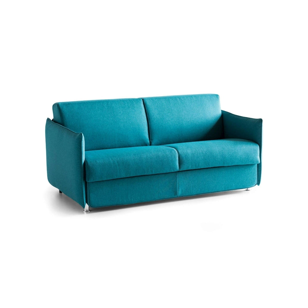 Varedo, Divano Fisso 2 Posti Sfoderabile Made in Italy, 180x95x90h cm Azzurro