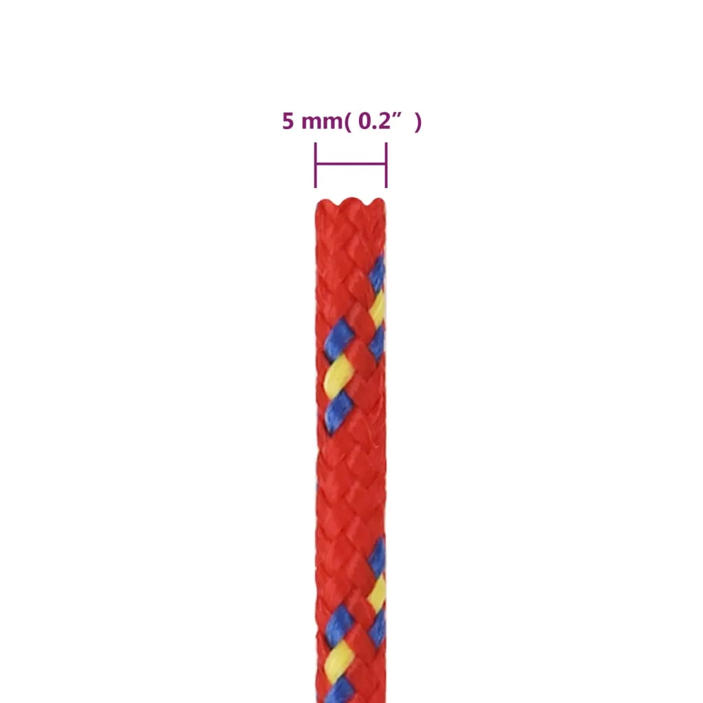 Corda | Fune per barca Rossa 5 mm 250 m in Polipropilene