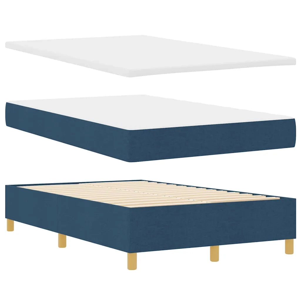 Letto a molle con testiera Blu 190 x 120 cm Tessuto 3344288