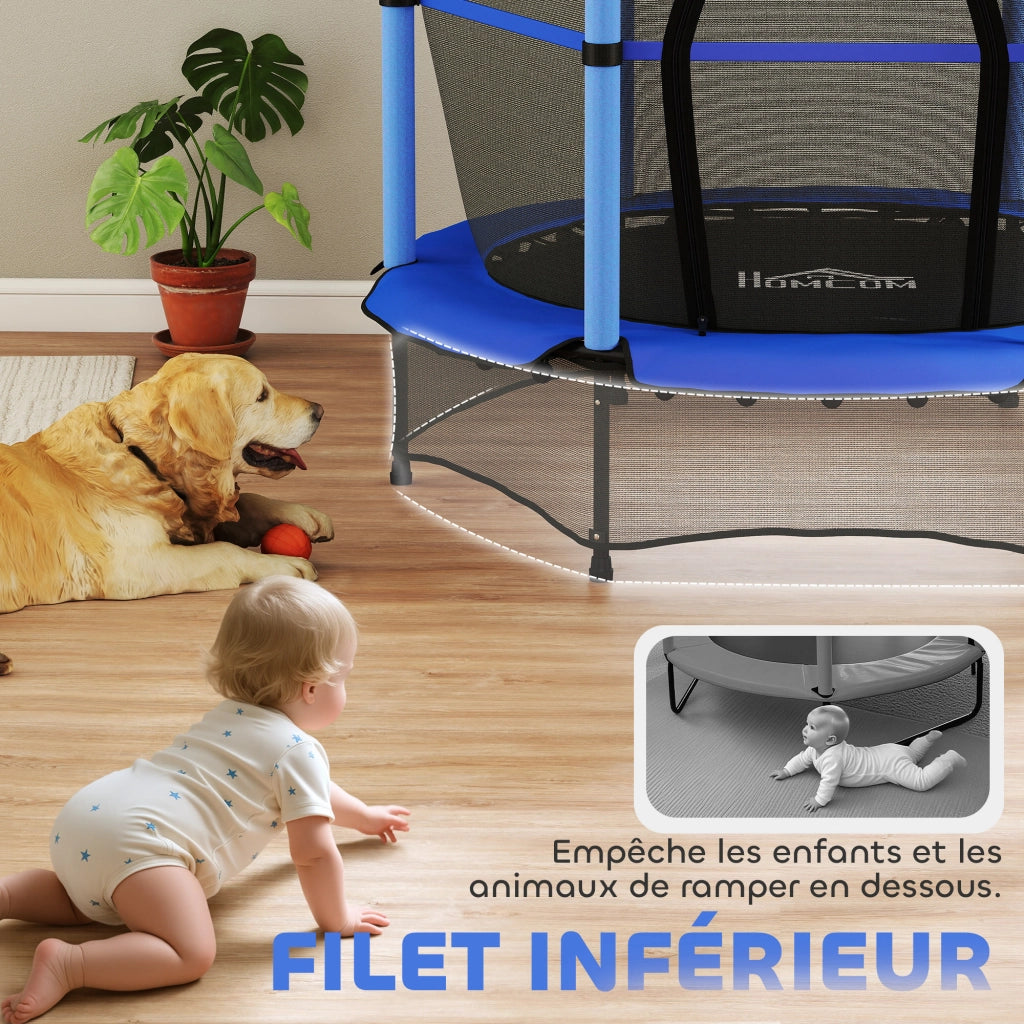 Trampolino per bambini ¨C zephmum ¨C ? 140 cm, H 190 cm, blu