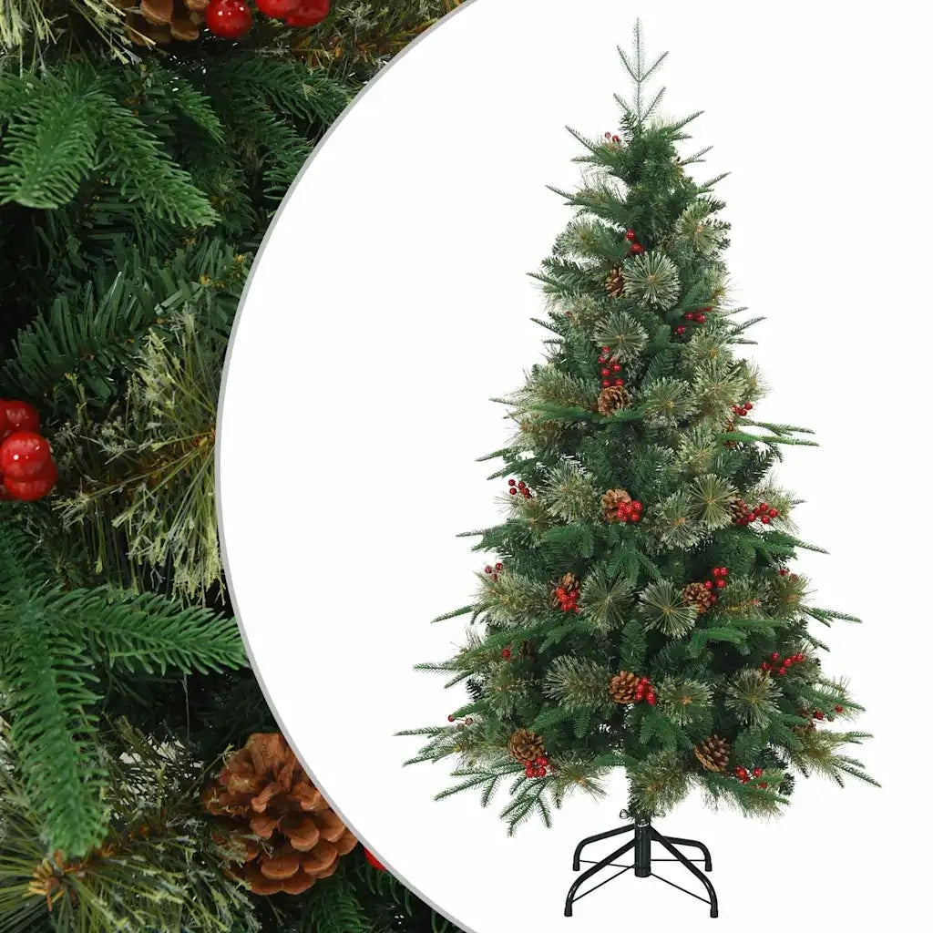 Albero di Natale Artificiale con Rami Pieghevoli Verde 150 cm 42019302
