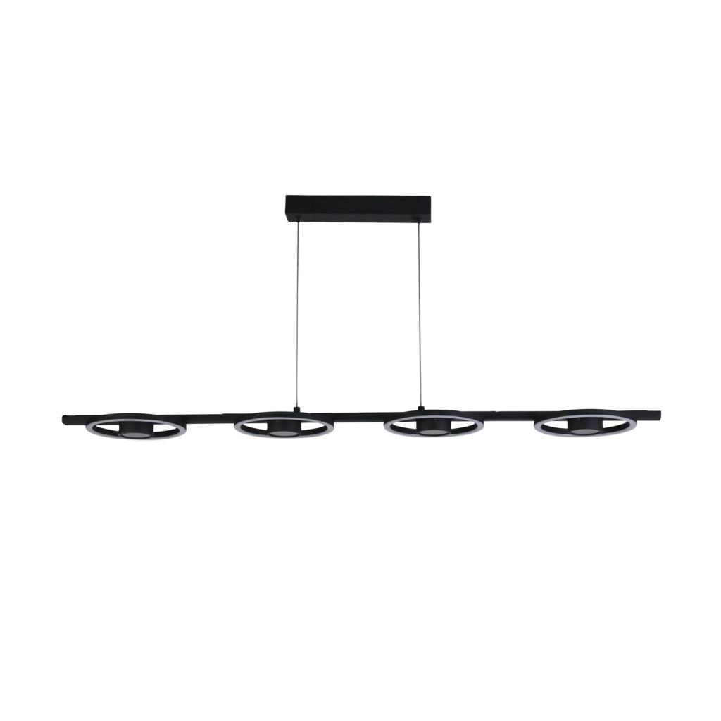 Lampada a sospensione a LED Space 4Lt, metallo nero