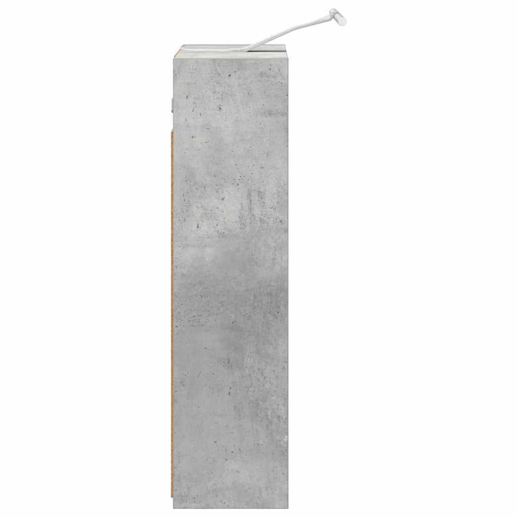 Mobiletto per specchio da bagno con lo scaffale Grigio cemento 889146