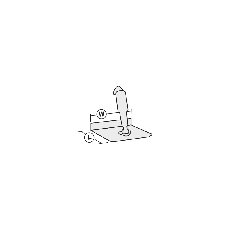 CORRETTORI D'ASSETTO STD MM.229X305 TRIM TABS STANDARD MM 305X610 - BOAT 9/13,2 M