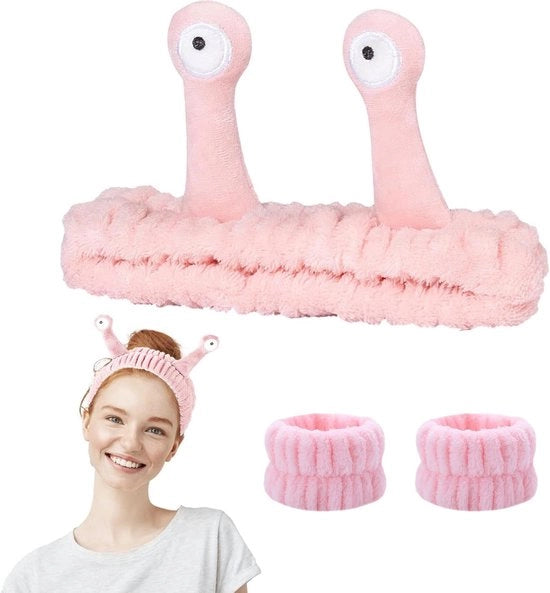 3 pezzi - Cintura donna - adatto per Spa、make-up、pelo del viso - Fleece di Corallo