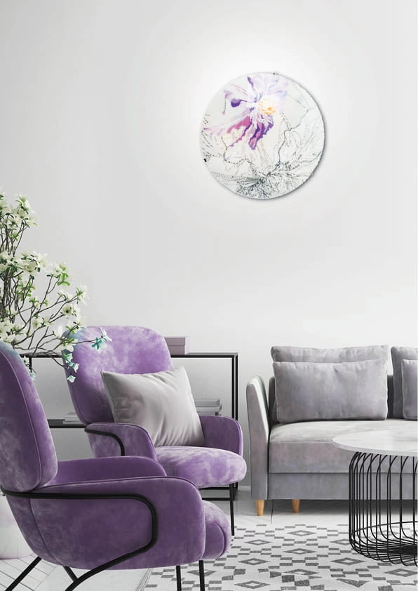 Plafoniera Candellux Spring cromata viola 30cm E27