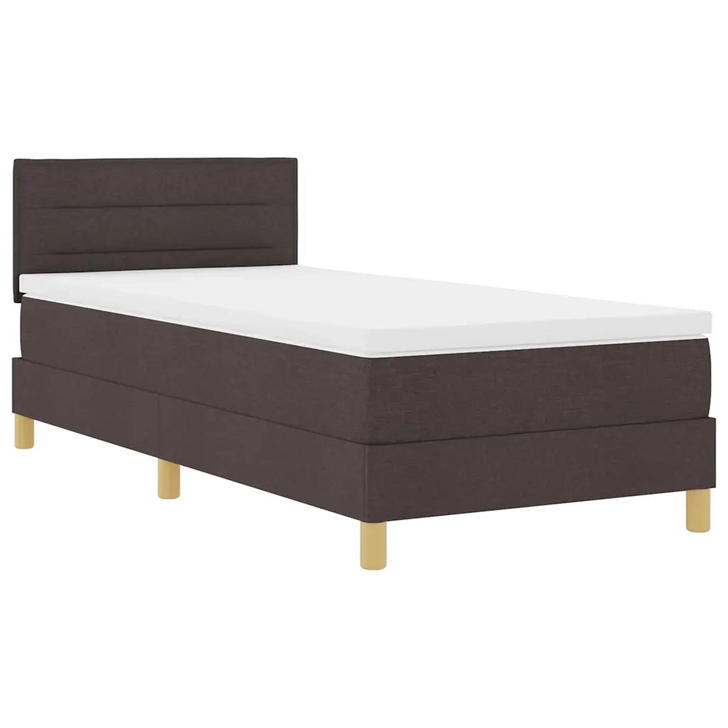 Letto a molle con cuscino Marrone Scuro 90 x 200 cm Tessuto 3338814