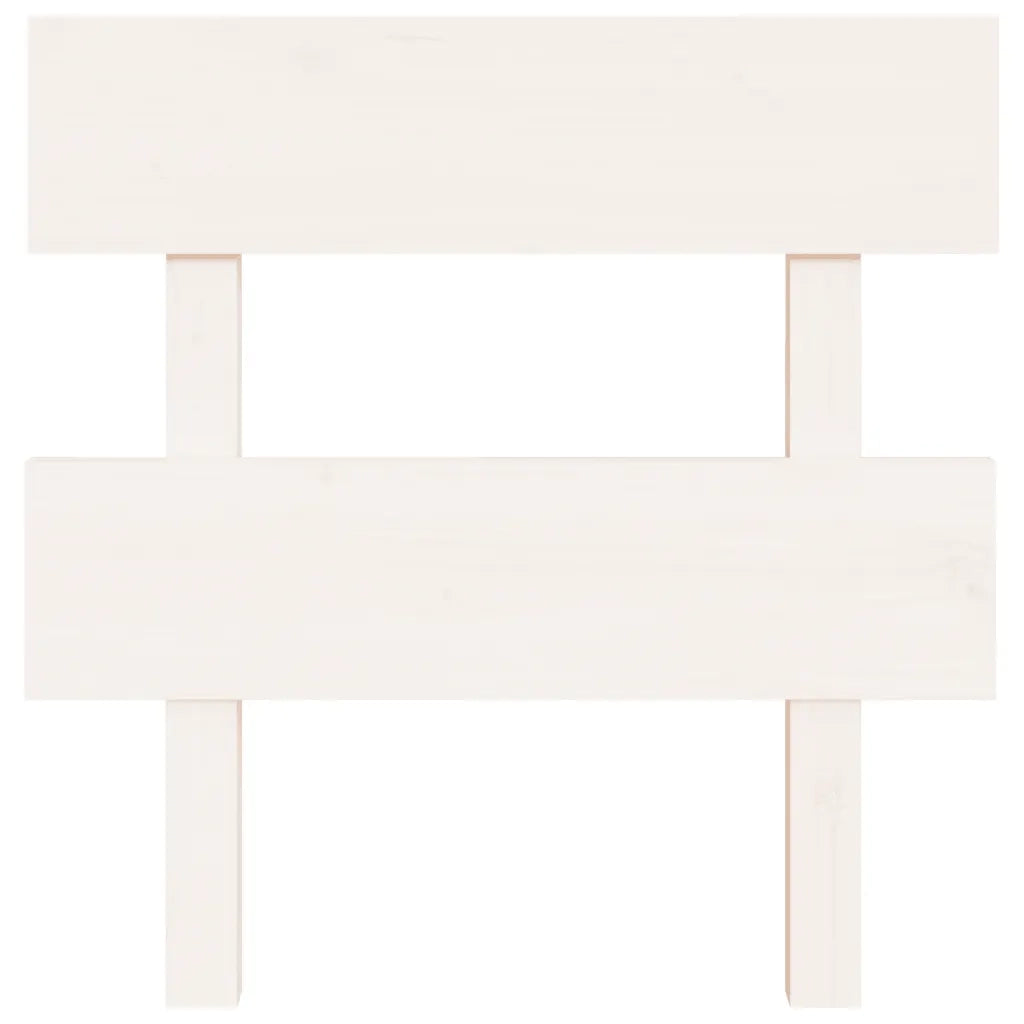 Testiera | Testata per Letto Bianca 93,5x3x81cm in Legno Massello di Pino