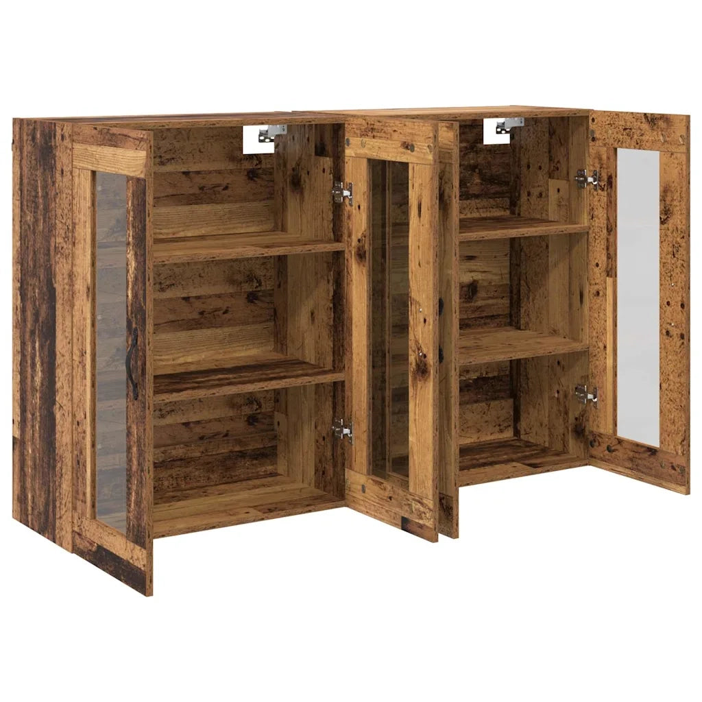 Armadi da Parete 2 pcs Legno vecchio 69,5 x 34 x 90 cm 3402686
