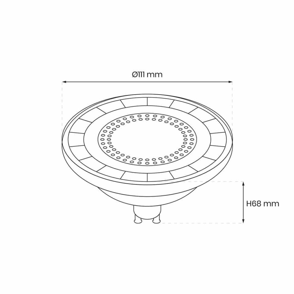 Lampadina LED ES111 GU10 10W 4000K 870lm Eko-Light