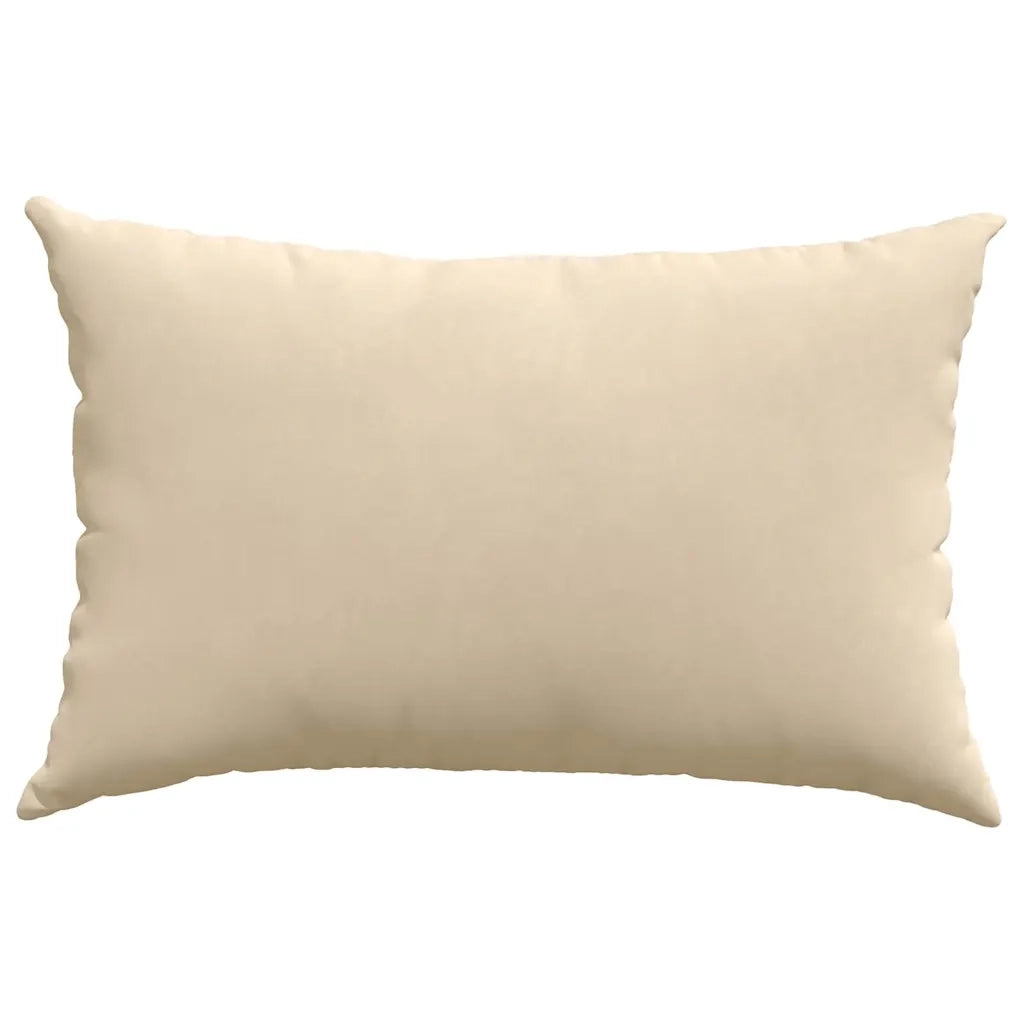 Cuscini da Divano 2 pz-Set di 2 Cuscini per Sofa Crema 60 x 40 cm Tessuto 267443
