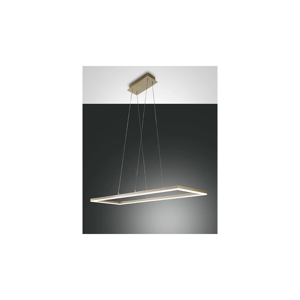Plafoniera Bard a sospensione a led 52W 3394-45-225 Oro Opaco  Fabas Luce