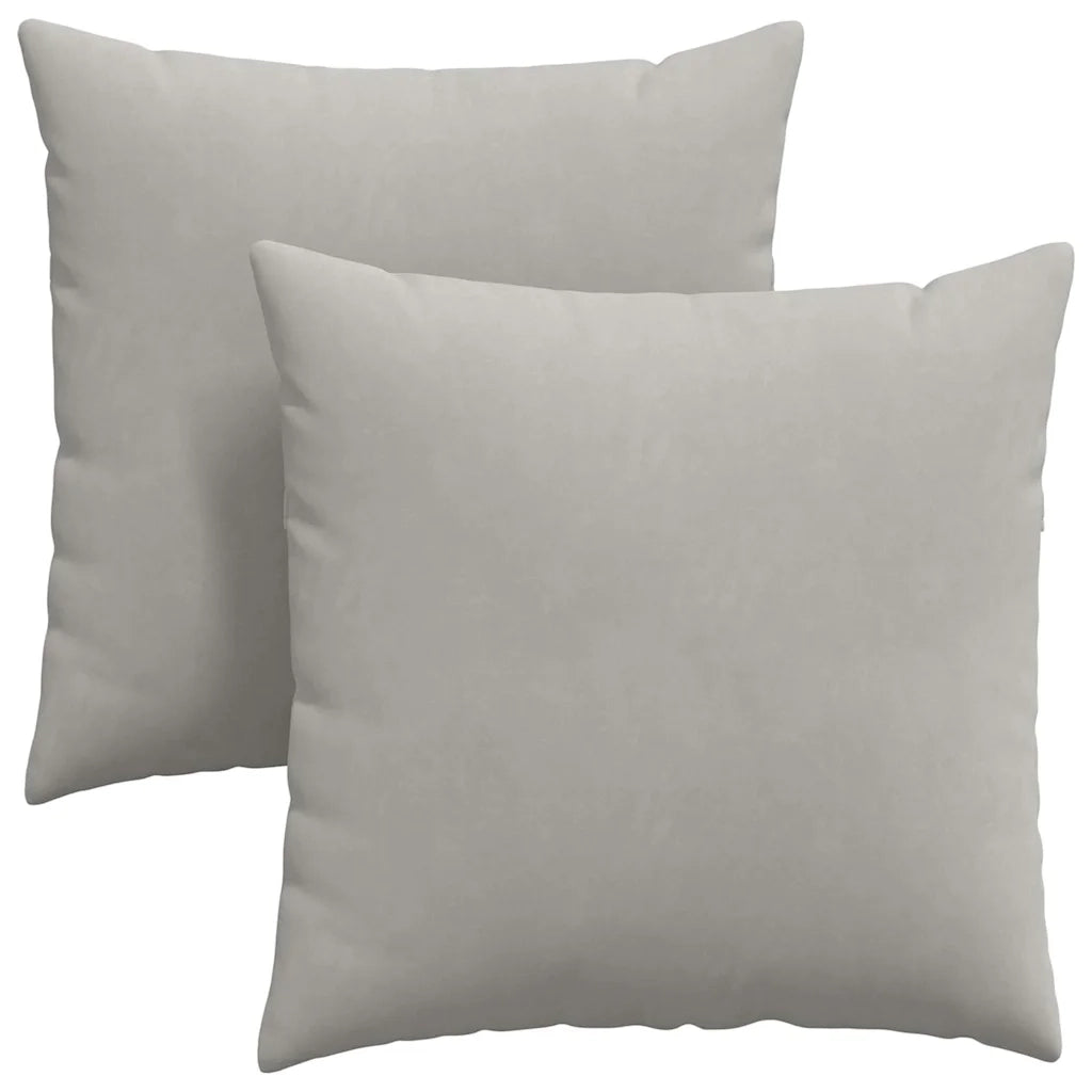 Cuscini da Divano 2 pcs Grigio chiaro 80 x 80 cm Tessuto 42014070