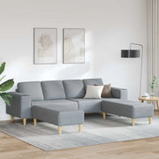 Divano per Soggiorno 3 pcs Grigio chiaro Poliestere 3335112