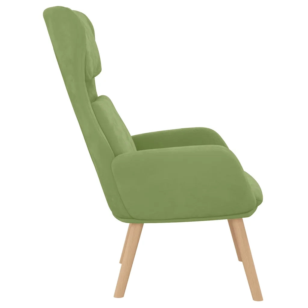 Poltrona Relax Verde Chiaro in Velluto 341354