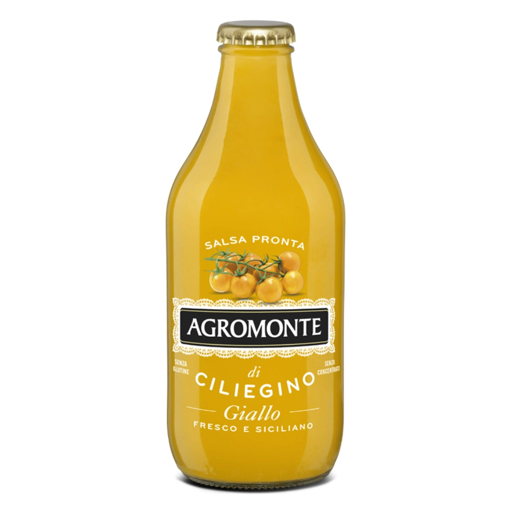Agromonte salsa pronta di ciliegino giallo 3 bottiglie da 330 grammi
