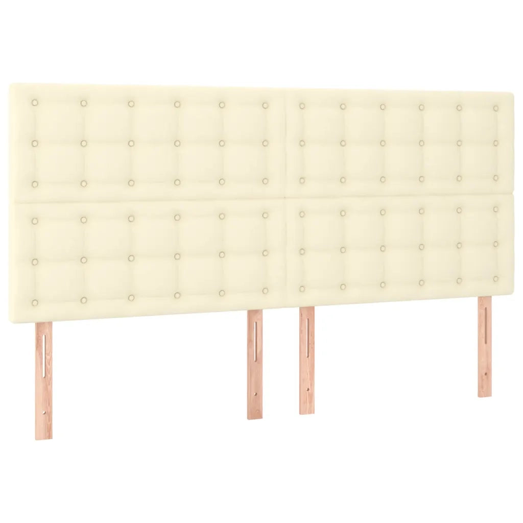 Giroletto a Molle con Materasso e LED Crema 200x200 cm 3135965