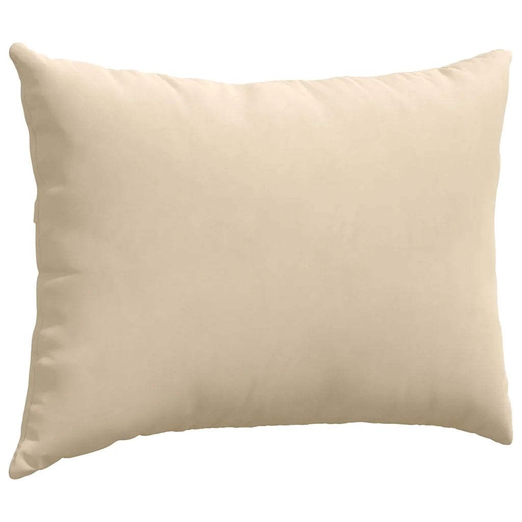 Cuscini da Divano 2 pz-Set di 2 Cuscini per Sofa Crema 70 x 50 cm Tessuto 509173