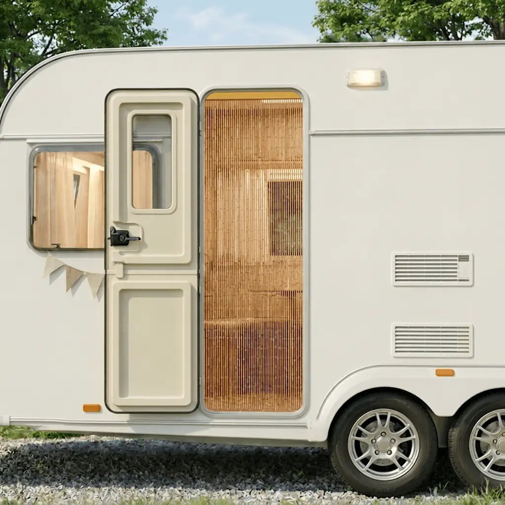 Tenda Antimosche per Porte in Bambù 56x185 cm 43720