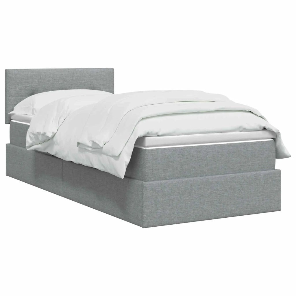 Letto con contenitore LED e materasso Grigio Chiaro 3459042