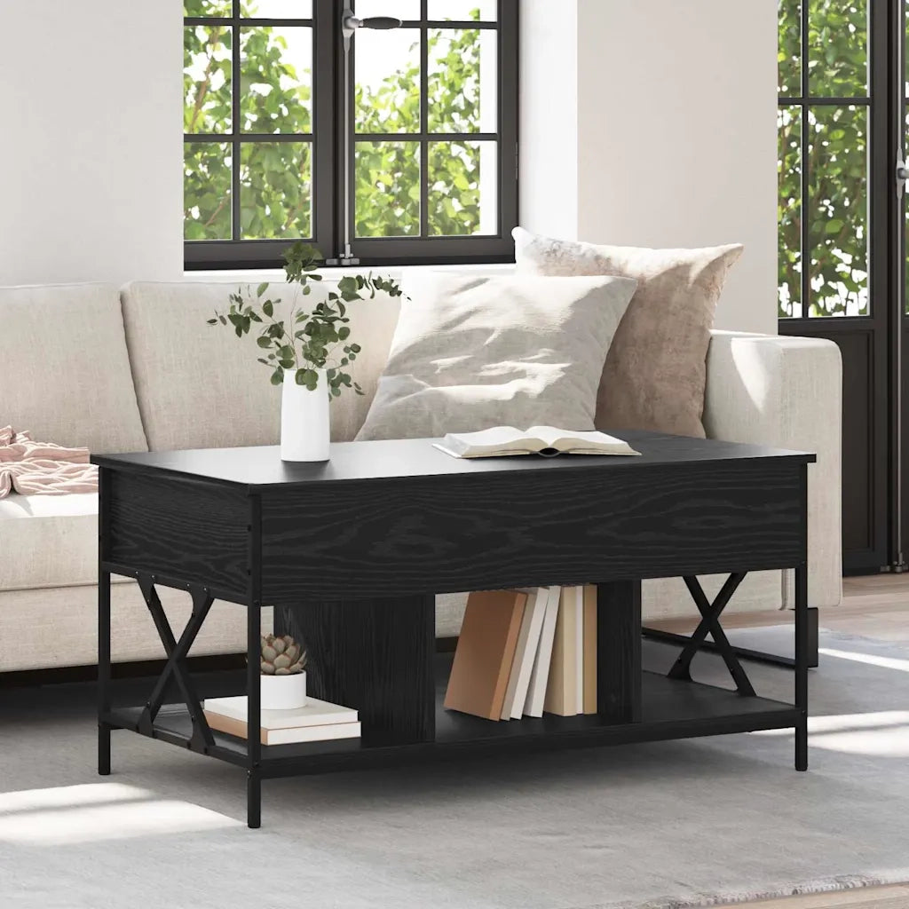 Tavolino da salotto Rovere Nero 100 x 55 x 48.5 cm 883037