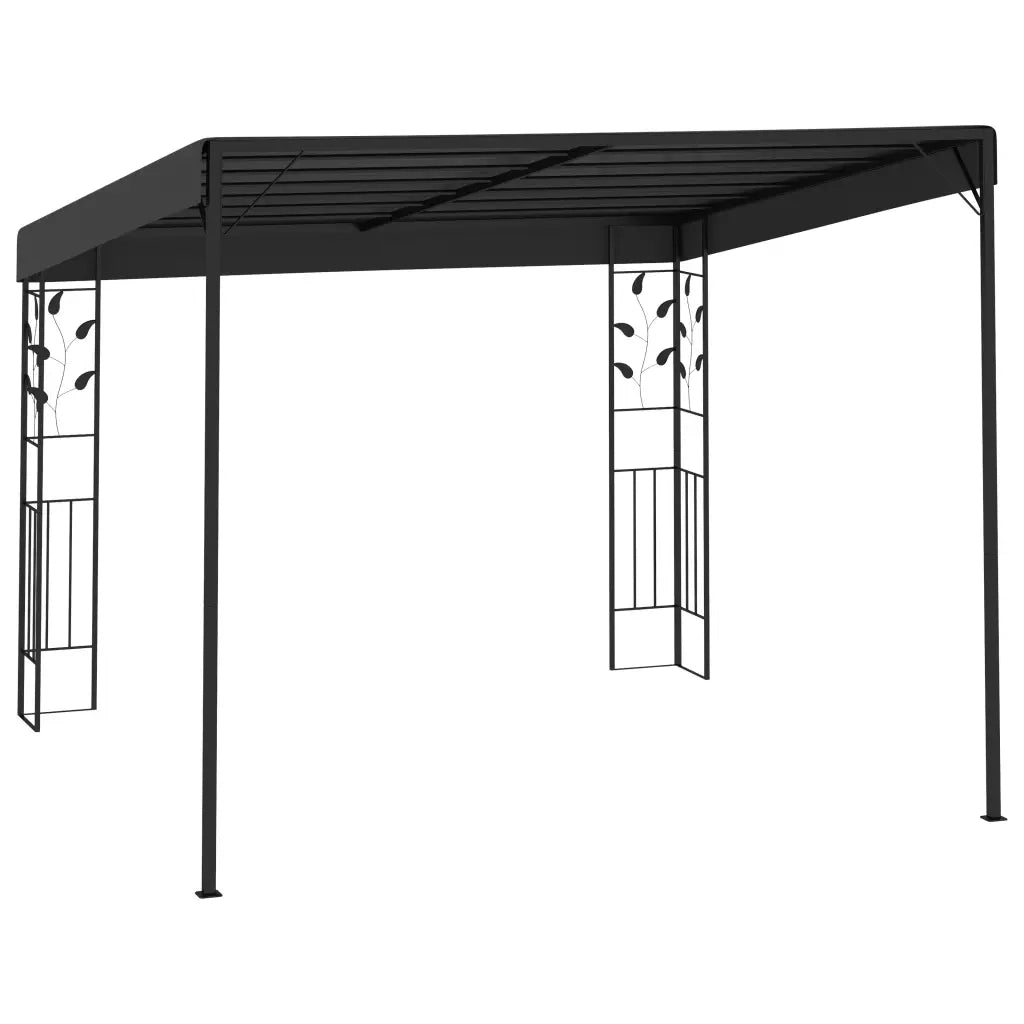 Gazebo | Pergolato a Parete 3x3x2,5 m Antracite