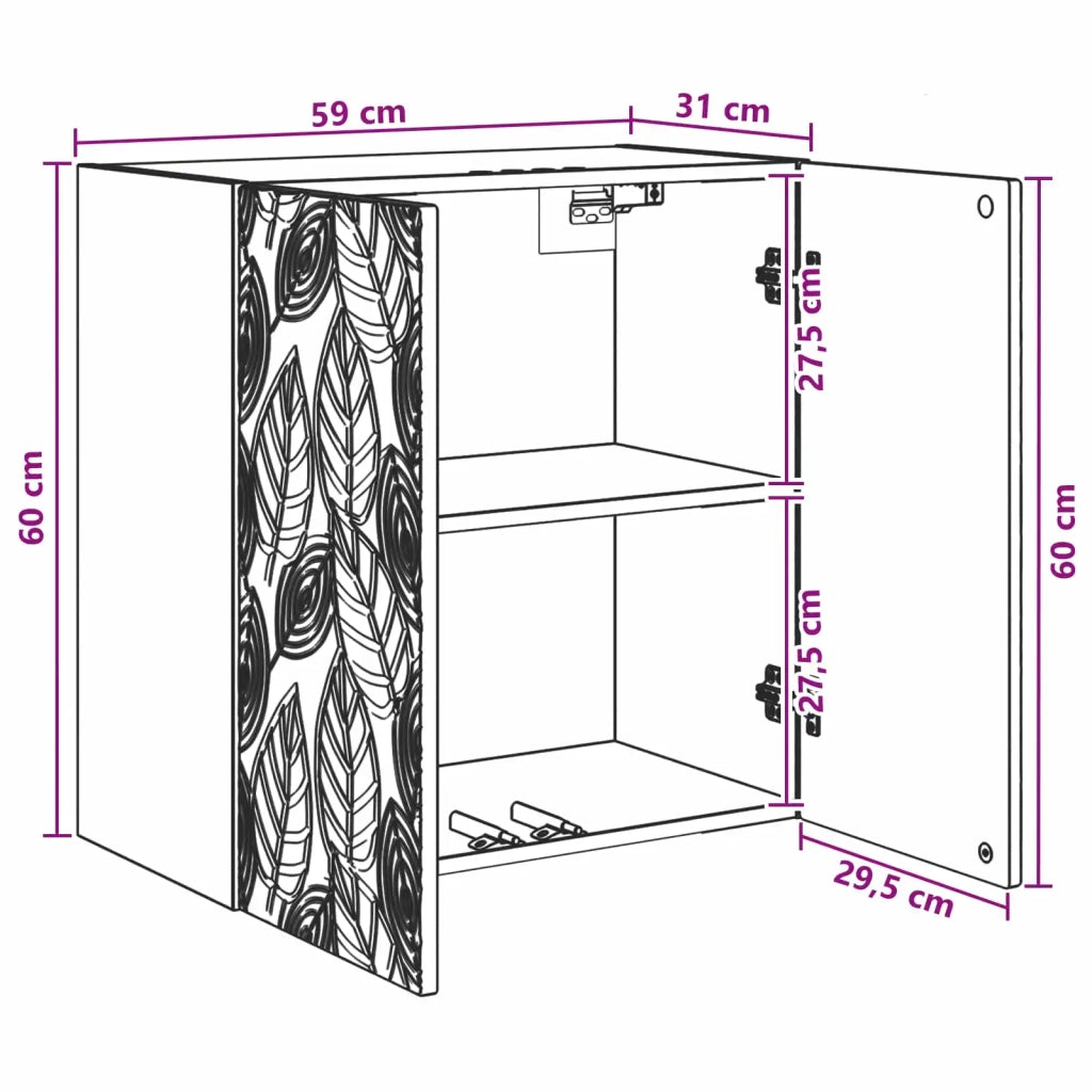 Mobiletto a muro 59 x 31 x 60 cm Legno ingegnerizzato 898751