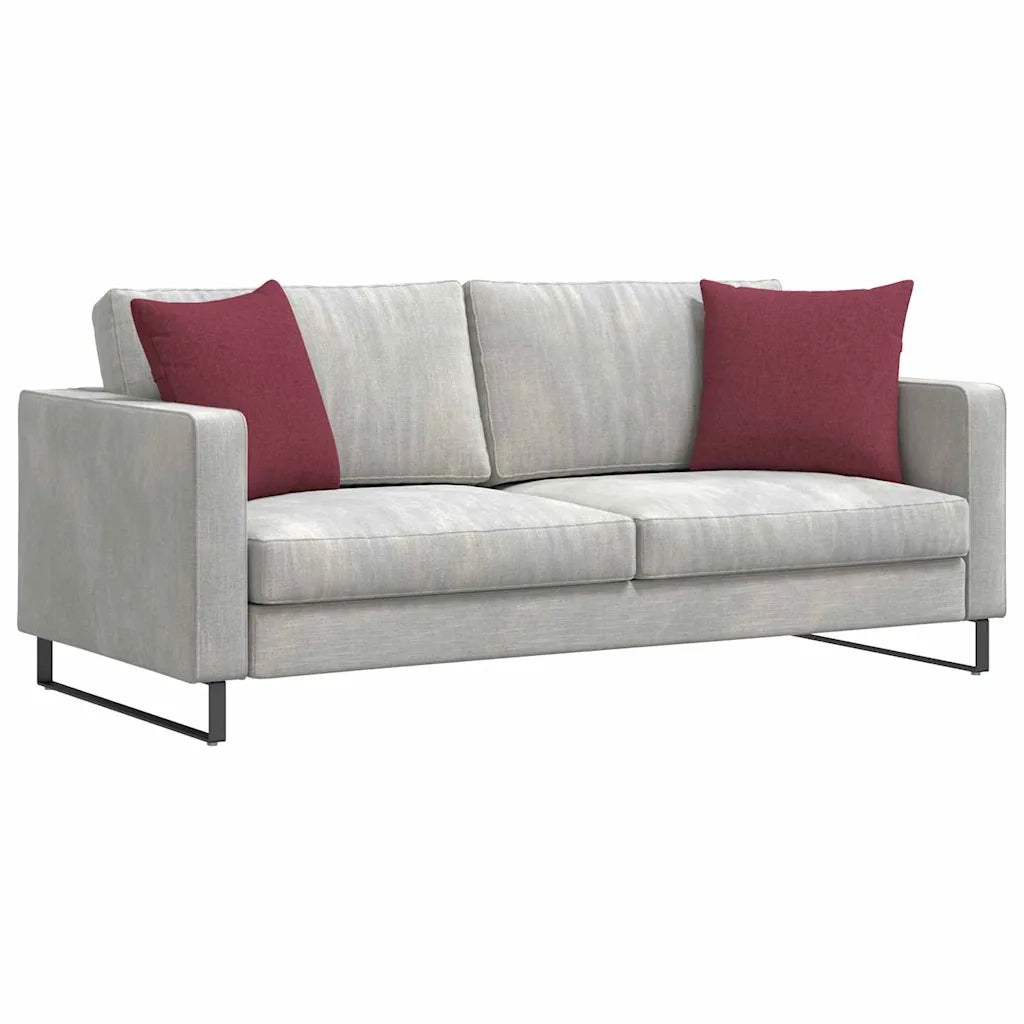 Cuscini da Divano 2 pz-Set di 2 Cuscini per Sofa Rosso Vino 45 x 45 cm Tessuto