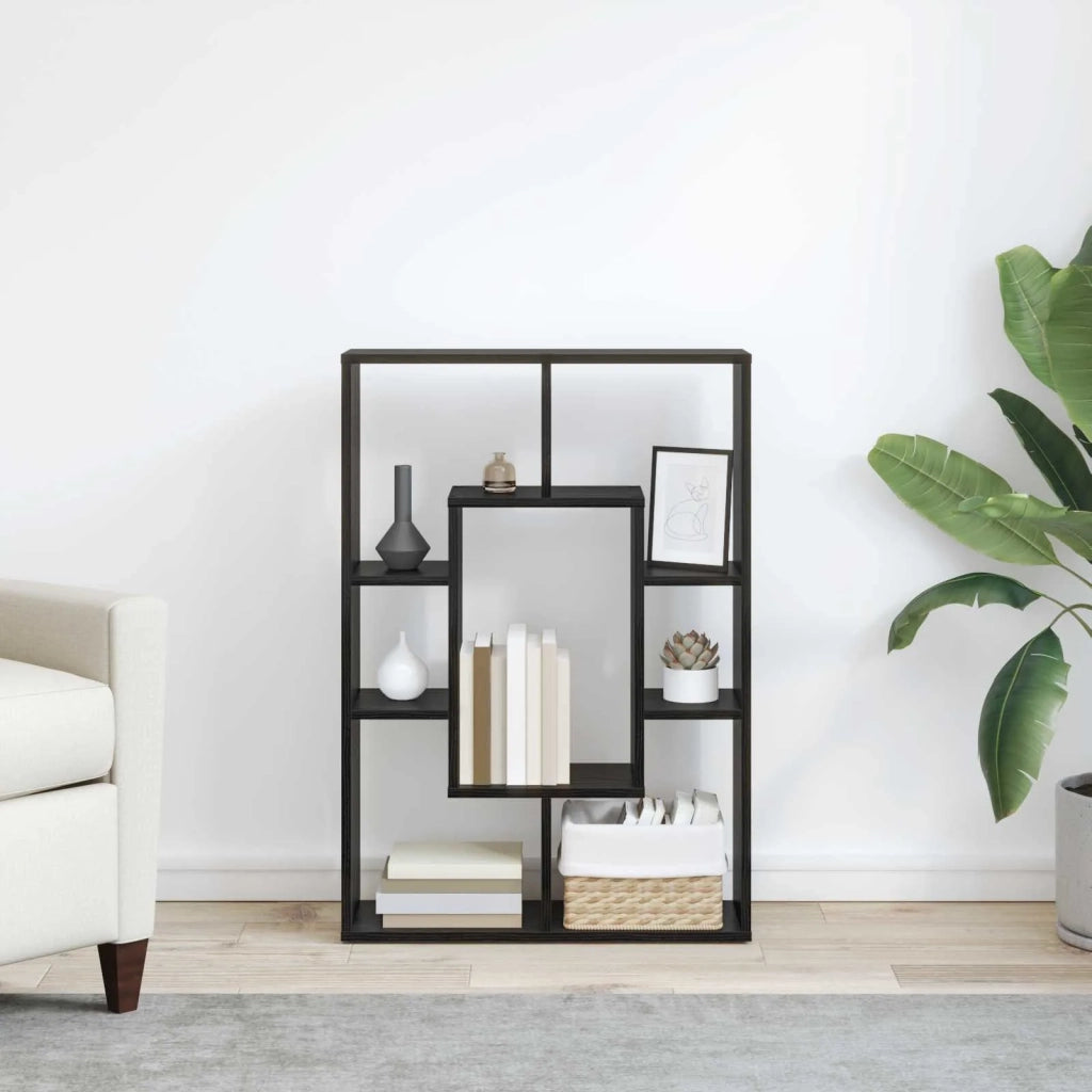 Armadio per Libri Rovere Nero 63 x 20 x 90 cm Legno multistrato 879673